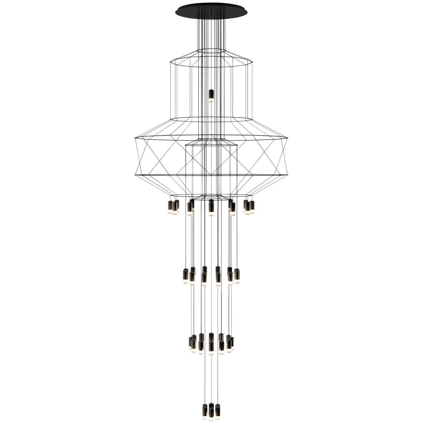 Vibia Wireflow Chandelier 0375 3 Vibia Wireflow Chandelier 0375