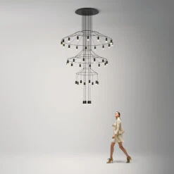 Vibia Wireflow Chandelier 0378 -Raumbeleuchtungs Geschäft 002 Vibia Wireflow Chandelier 0378 Kronleuchter ambient 90971 schwarz 5d1bbb9a9ea5859e747125da1521d99e