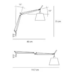 Artemide Tolomeo Basculante Parete -Raumbeleuchtungs Geschäft 003 Artemide Tolomeo Basculante Partete technische Zeichnung a39930e45f2cc725265a2e708e7c335c
