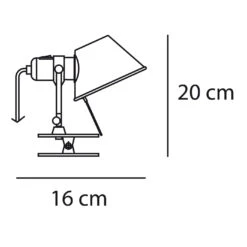 Artemide Tolomeo Micro Pinza -Raumbeleuchtungs Geschäft 003 Artemide Tolomeo Micro Pinza Klemmeleuchte 20cm technische Zeichnung 343affc9231a554c2f530561413145c2